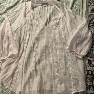 White linen style blouse XL